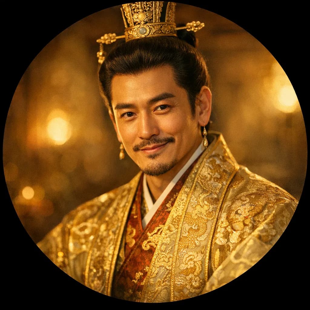 ขุนนางในชุดทองหรูหรา ยิ้มมีเลศนัย